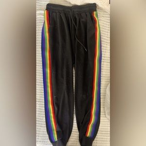 Amazon rainbow sided black Sweatpants/Joggers